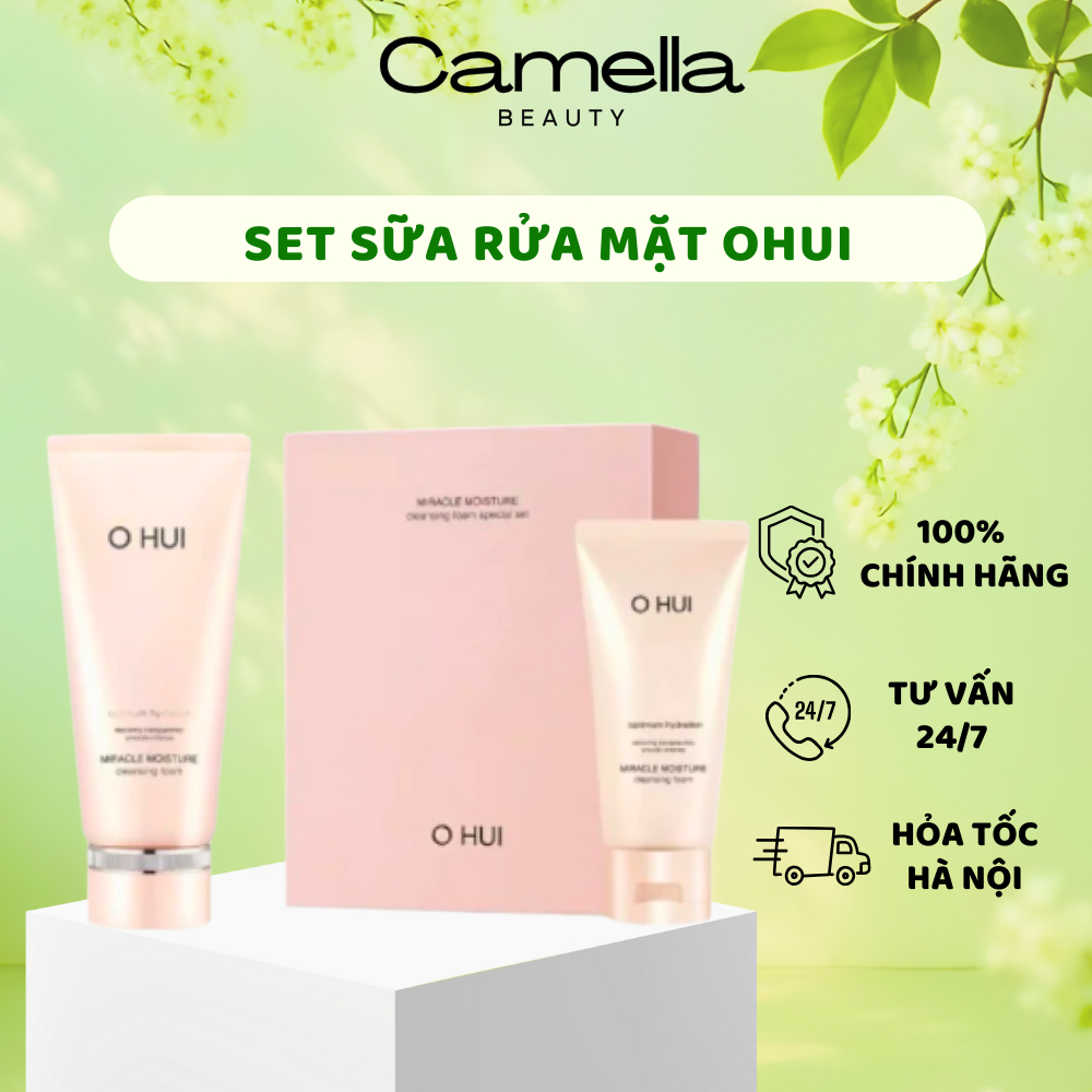 Set sữa rửa mặt Ohui Miracle Moisture Cleansing Foam - Camella Beauty