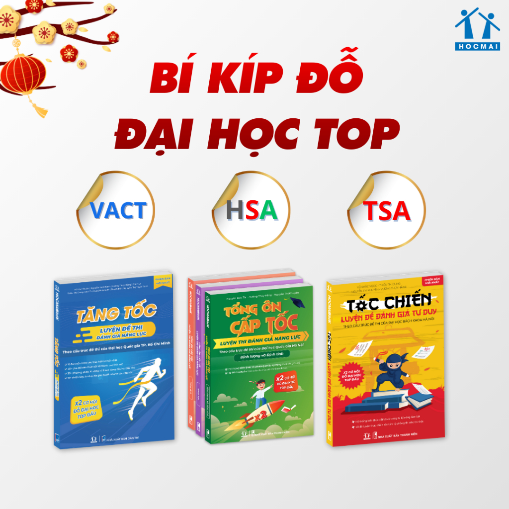 Sách lớp 12 - Tổng hợp bộ sách ôn thi THPT, ĐGNL, ĐGTD - Bí kíp chinh phục Đại học top - Hocmai