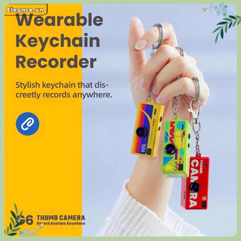 【Elevn】bỏ túi tiện dụng dành cho học sinh và những người đam mê hoạt động ngoài trời Máy quay mini G6 cầm tay