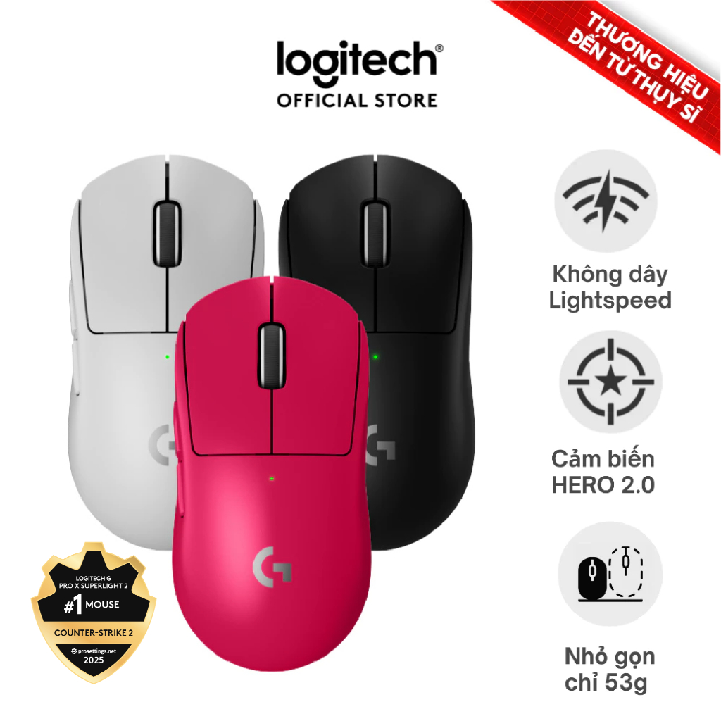 [Version 2] Chuột gaming Logitech G PRO X SUPERLIGHT 2 Lightspeed Switch LightForce