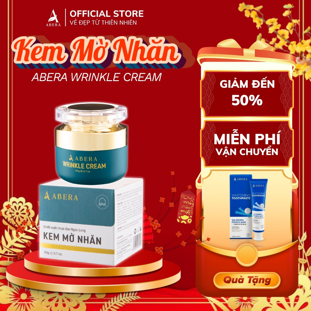Kem Mờ Nhăn Abera Mờ Nếp Nhăn Phục Hồi Da Nhăn Nheo Chảy Xệ Dưỡng Ẩm Sáng Da Ngăn Ngừa Lão Hóa 20G