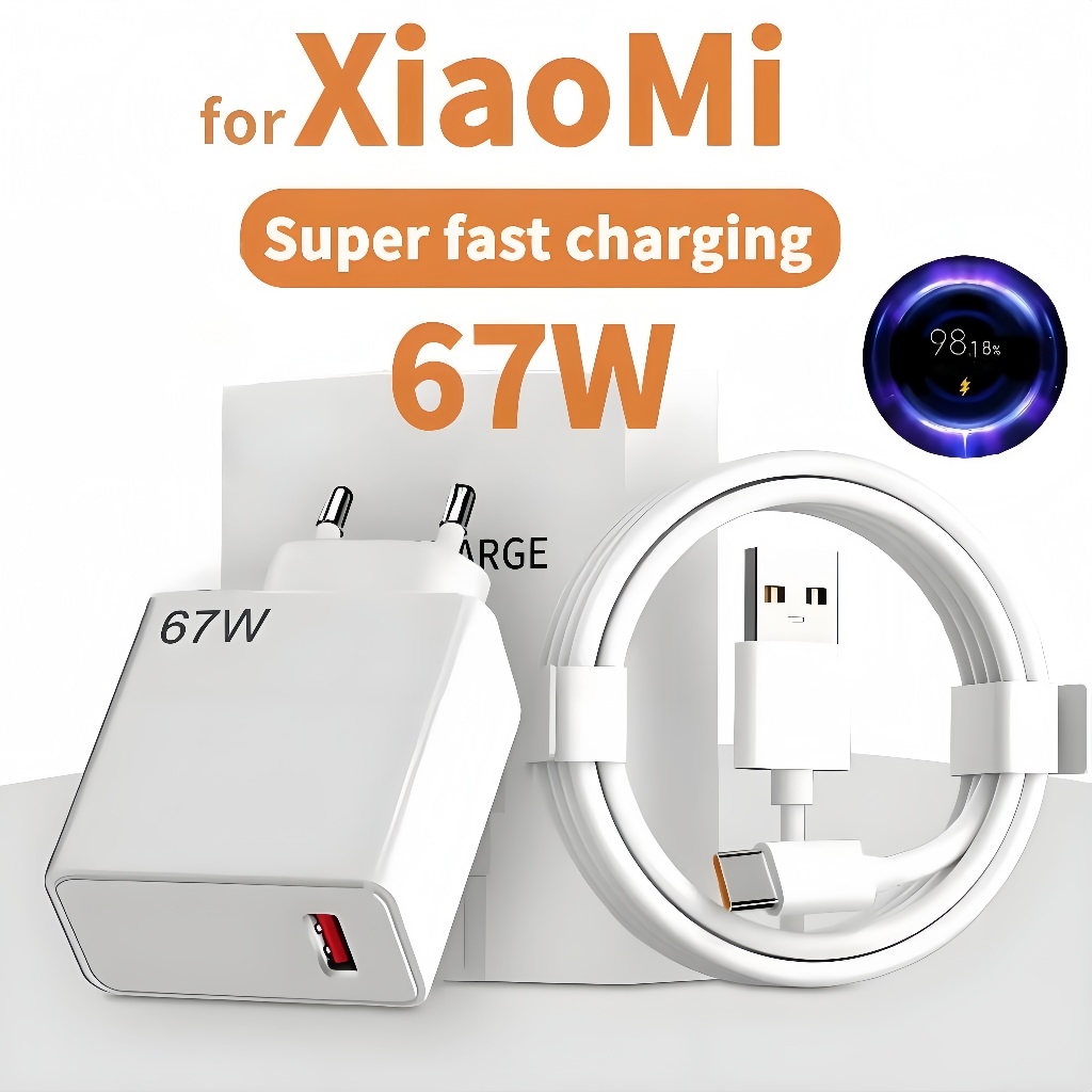 sạc nhanh Xiaomi 67w chính hãng, Sạc nhanh Mi Charge Turbo 67w max kèm dây sạc Xiaomi Type C - PULOT
