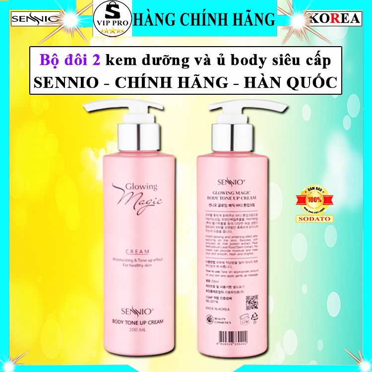 CẶP kem ủ trắng da toàn thân sennio hàn quốc nguyên bộ kem dưỡng body sennio chính hãng sennio combo