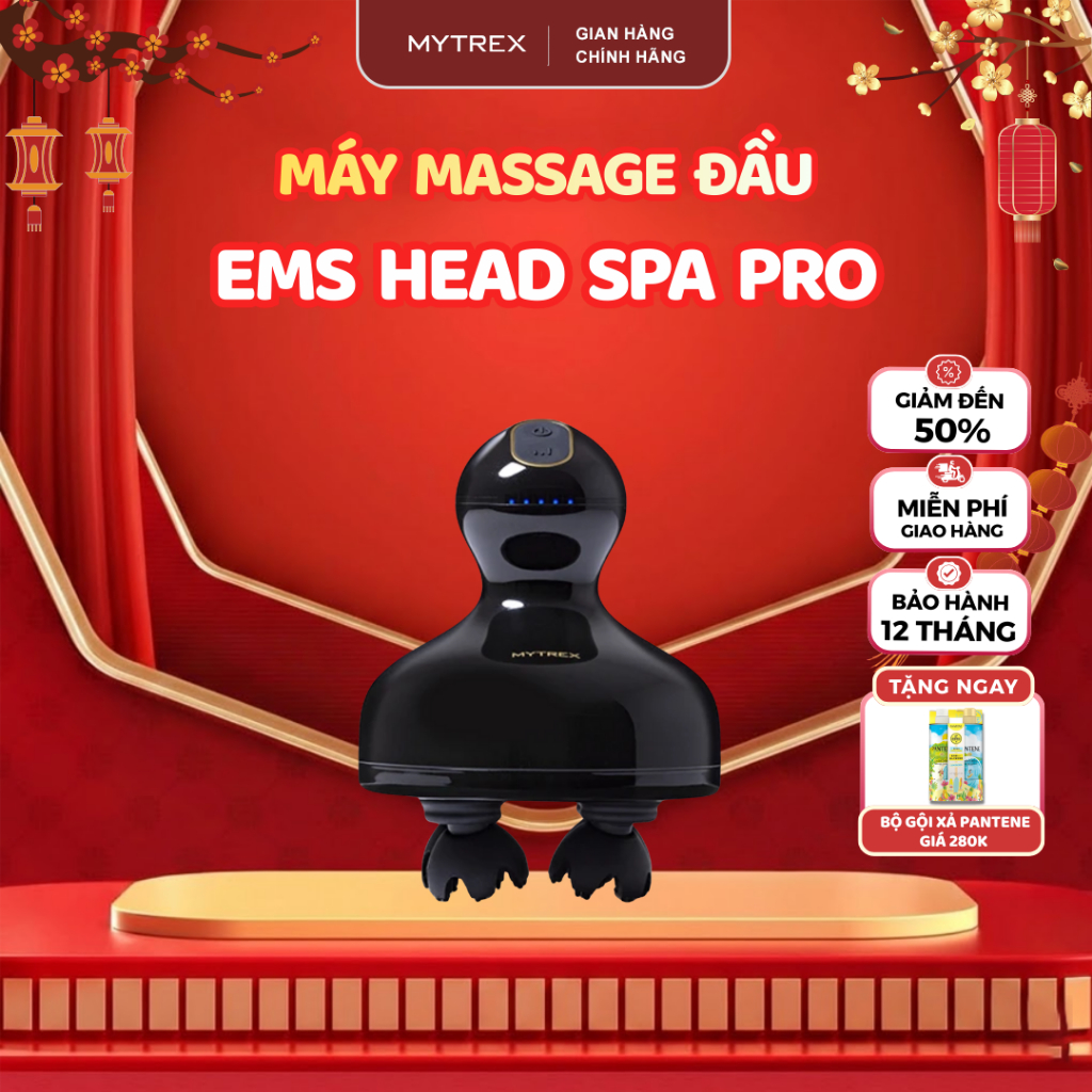 Máy Massage MyTrex EHP22B  EMS Head Spa Pro EHP22B màu đen giảm đau mỏi toàn thân
