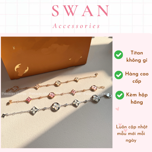 [Kèm hộp hãng] Lắc tay Bạc nữ SWAN STORE L.Vii chất liệu S925 không gỉ hàng cao cấp