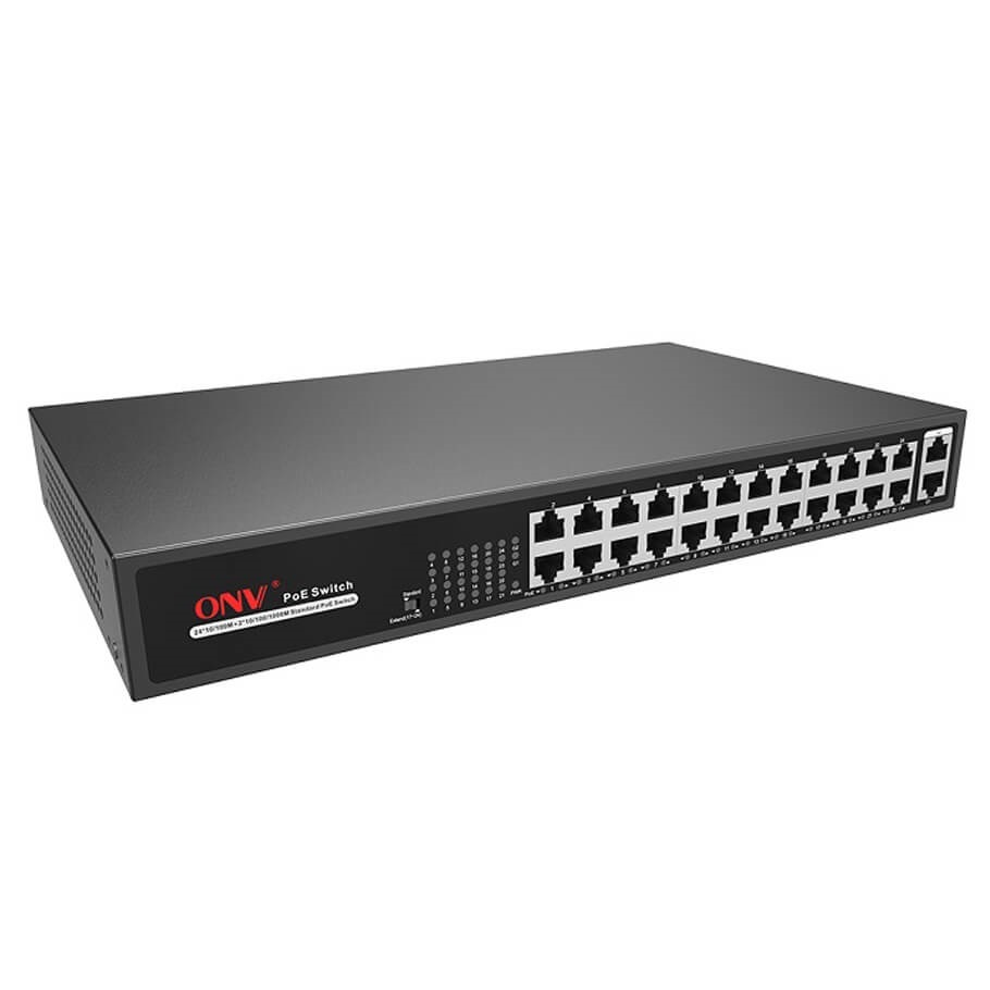Switch Poe 24 Port Onv H1024PLS + 2 Uplink