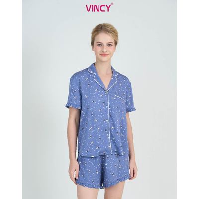 BSK10W5K01-BỘ SHORT TOLE VỚI THIẾT KÊ CỔ PIJAMA PHỐI VIỀN NỔI BẬT, TẠO ĐIỂM NHẤN TINH TẾ , MANG PHONG CÁCH NHẸ NHÀNG VÀ