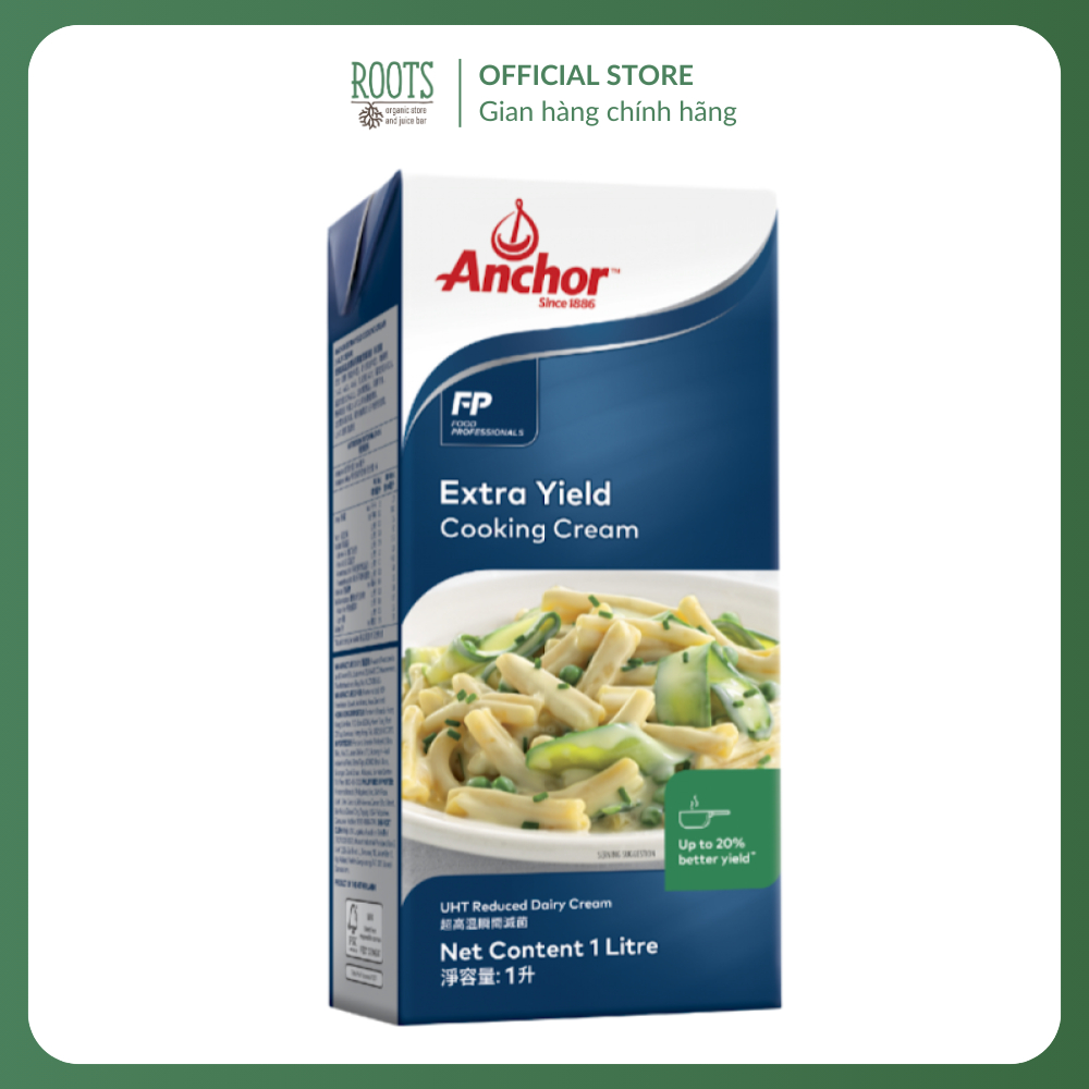 (Ship hỏa tốc) ANCHOR - Kem Sữa Tươi Tiệt Trùng Nấu Ăn, Extra Yield Cooking Cream, 20% Better Yield 