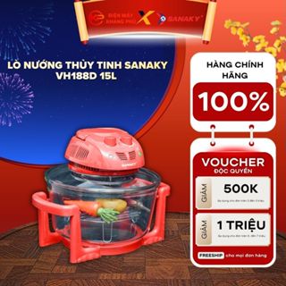 Lò nướng thủy tinh 15L Sanaky VH188D