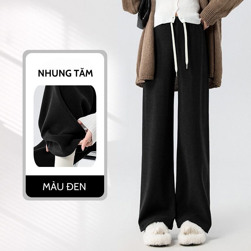 Medyla Quần Bầu Thu Đông Chất Nhung Tăm Kiểu Dáng Hàn Quốc Không Đáp Bụng MED165Q