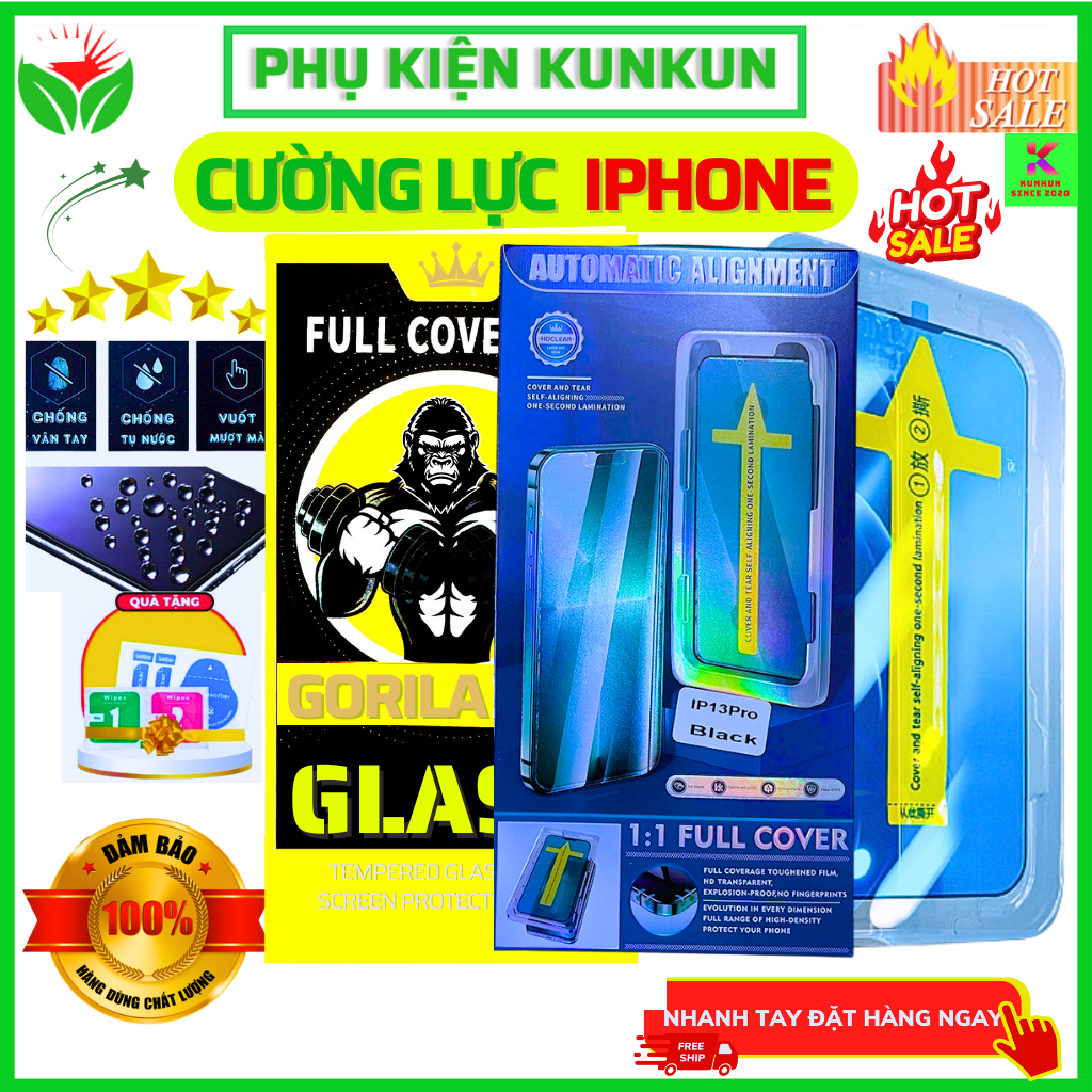Cường Lực Iphone Khung Tự Dán Chống Nhìn Trộm 17 Pro Max 16 ProMax 15 PLus 14 13 12  Pro max 11 Xsmax 11 -Full keo HD
