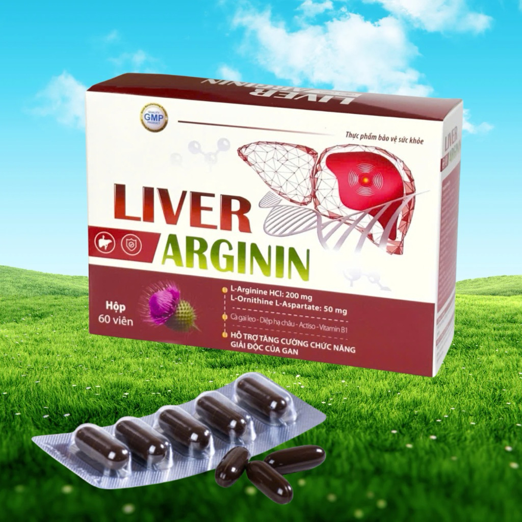 Viên uống giải độc gan Liver Arginin  ND , Hộp 60 viên, tăng cường chức năng gan