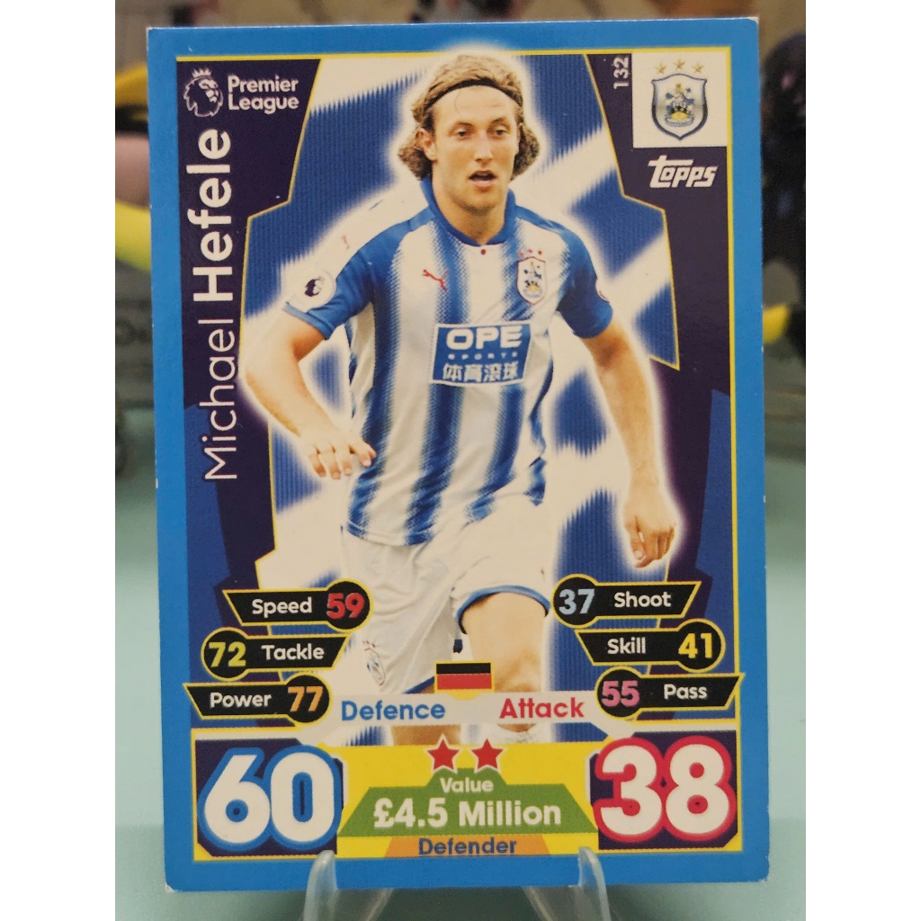 Thẻ Michael Hefele Topps Match Attax 2017/2018 (Huddersfield Town) (17/18) (Bóng Đá)