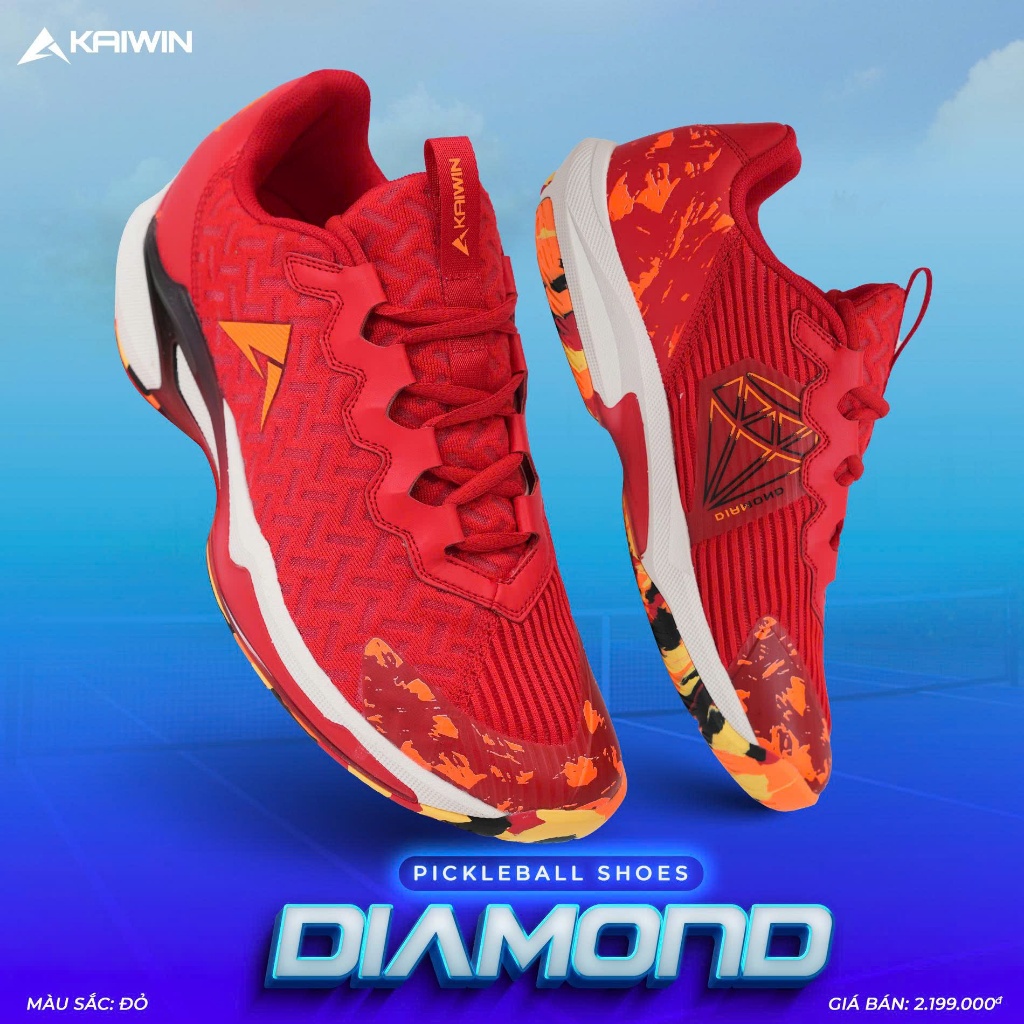 Giày pickleball Kaiwin Diamond đỏ