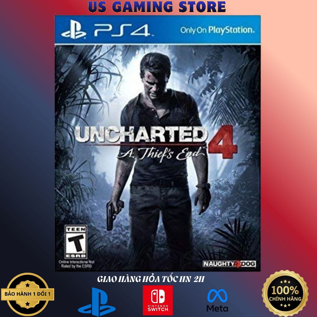 Đĩa Game Uncharted 4 A Thief's End ps4