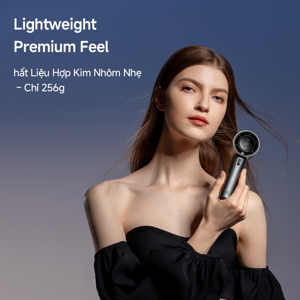 Quạt tay JisuLife Pro1/S siêu nhỏ gọn gió siêu mạnh pin trâu 100 cấp độ điều chỉnh màn hình LED sạc điện để bàn dã ngoại | BigBuy360 - bigbuy360.vn