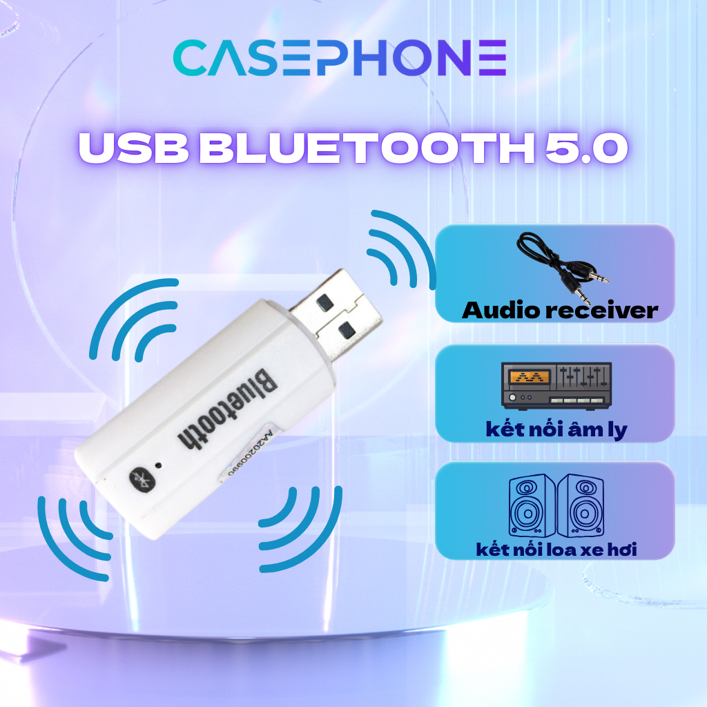 USB Bluetooth 5.0 Chất Lượng Cao - Kết Nối Âm Thanh Đỉnh Cao Cho Loa Và Âm Ly Bluetooth từ CarePhones