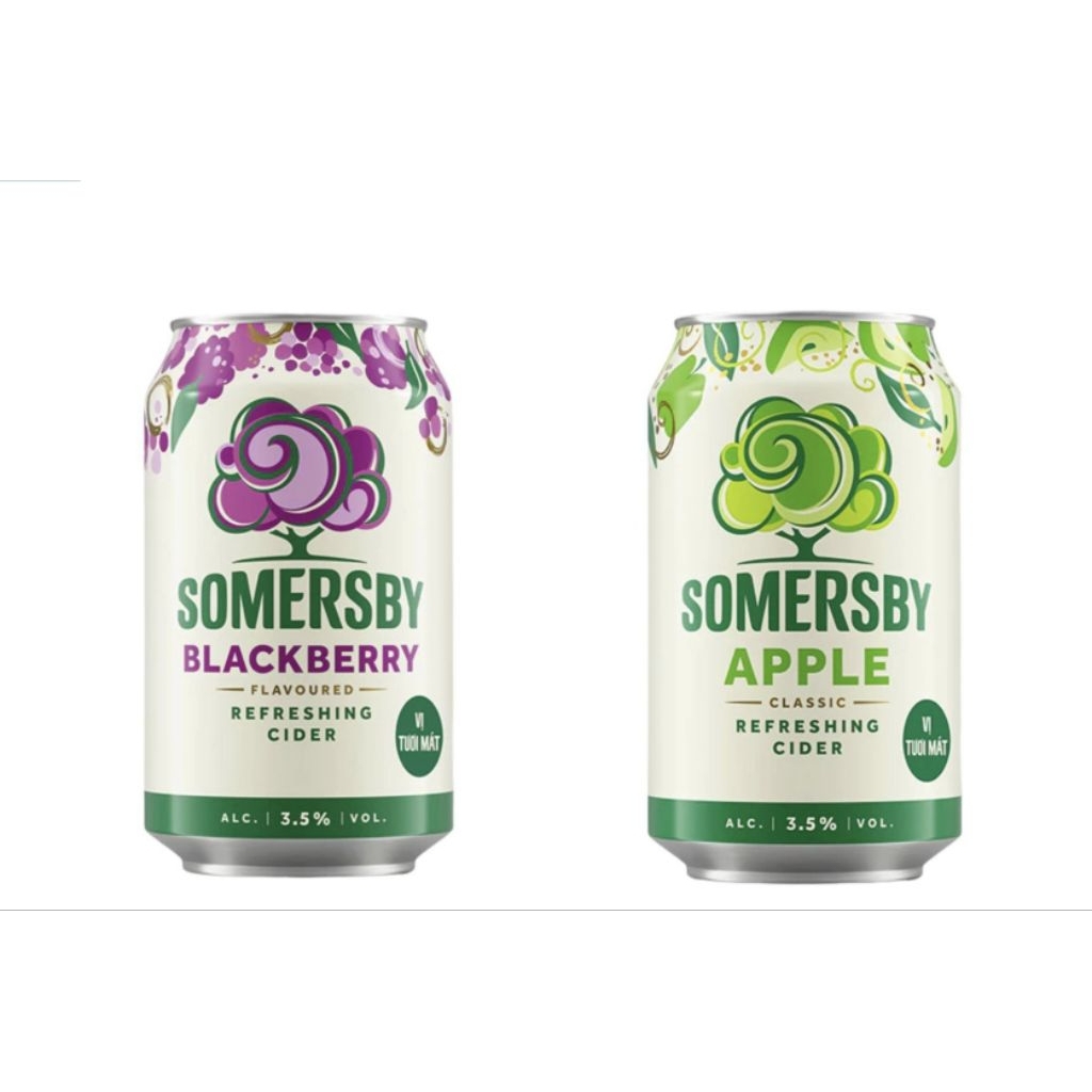 Nước Táo Lên Men/ Somersby Vị Mâm Xôi 3.5% ABV Lon 320ml