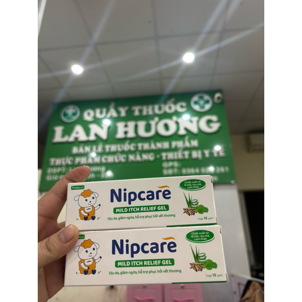 Nipcare  gel 10g - giảm ngứa , viêm da , mẩn ngứa , chàm sữa  [ mẫu mới ]