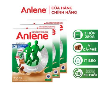 Combo 3 Sữa bột Anlene cà phê hộp 280g