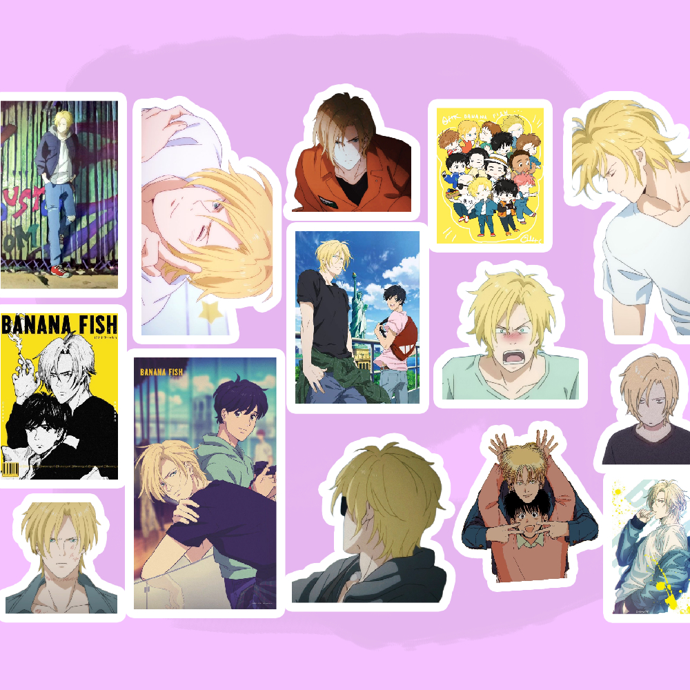 50-100 sticker anime Banana fish Hình dán truyện tranh hoạt hình Nhật Bản Boylove manga
