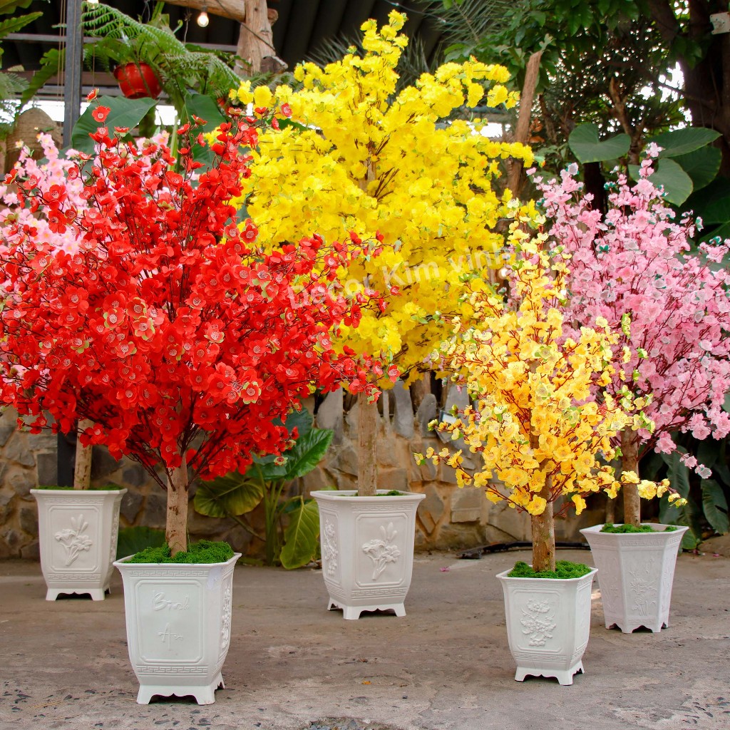 Cây Mai Cây Đào Giả Trang Trí Tết