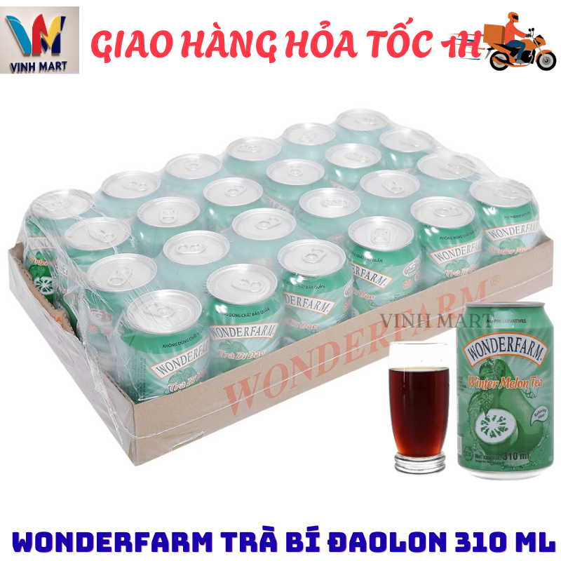 Trà Bí Đao Lon Wonderfarm Thùng 24 Lon 310 ml