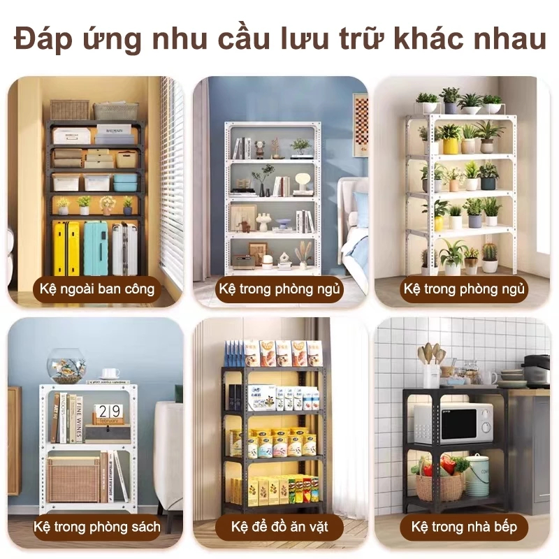 ALOVE Kệ sắt v lỗ nhiều tầng để đồ đa năng thép dày chịu tải cao chống gỉ điều chỉnh chiều cao | BigBuy360 - bigbuy360.vn