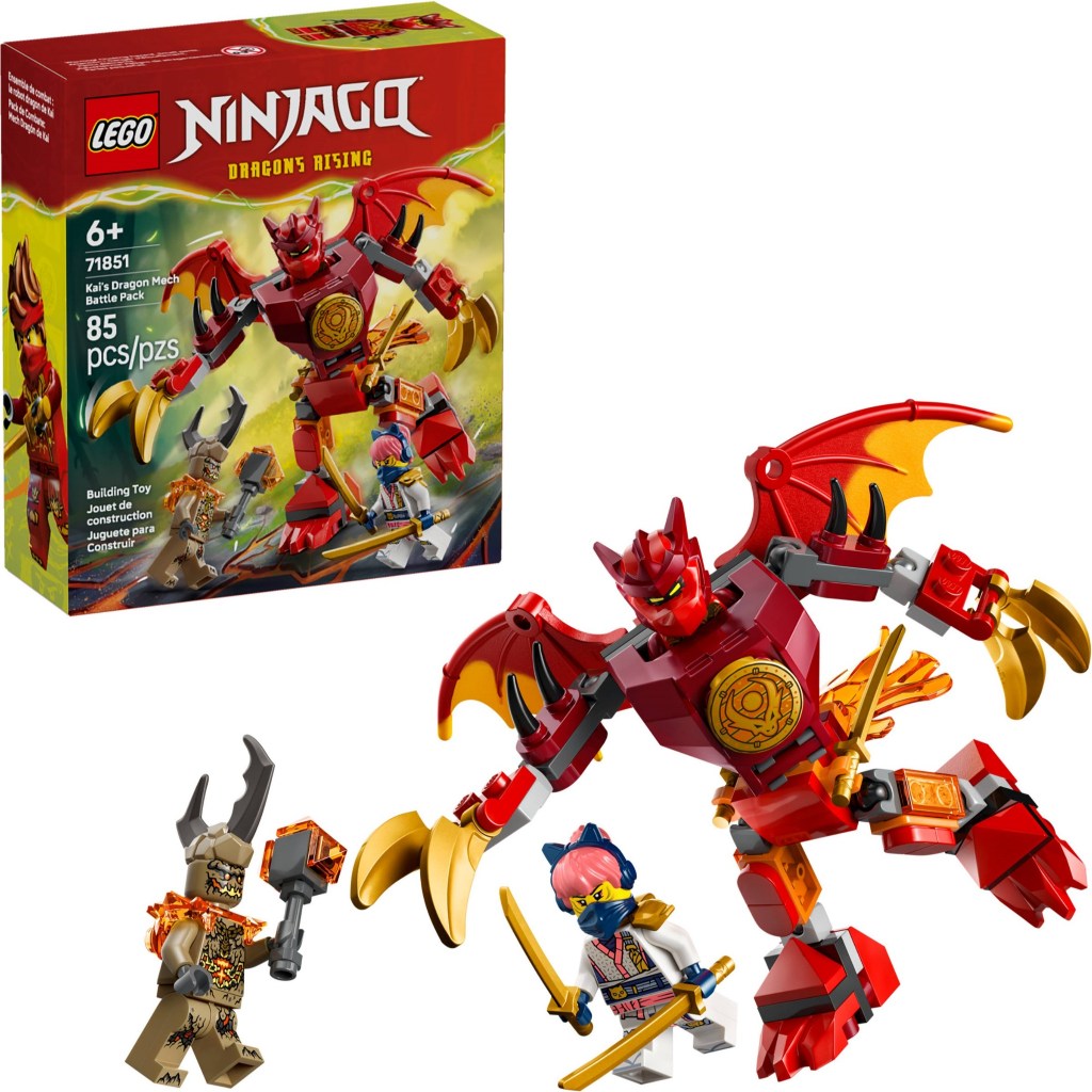 71851 LEGO Ninjago Dragons Rising Season 4 Kai's Dragon Mech Battle Pack–   Đồ chơi lắp ráp Chiến gi