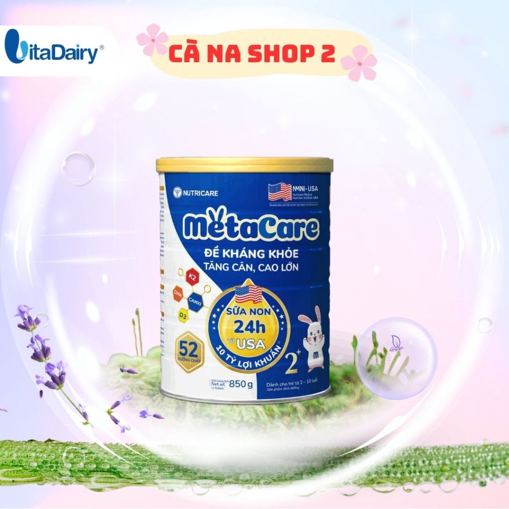 Sữa bột Metacare 2+ 800g (Xanh) - NUTRICARE