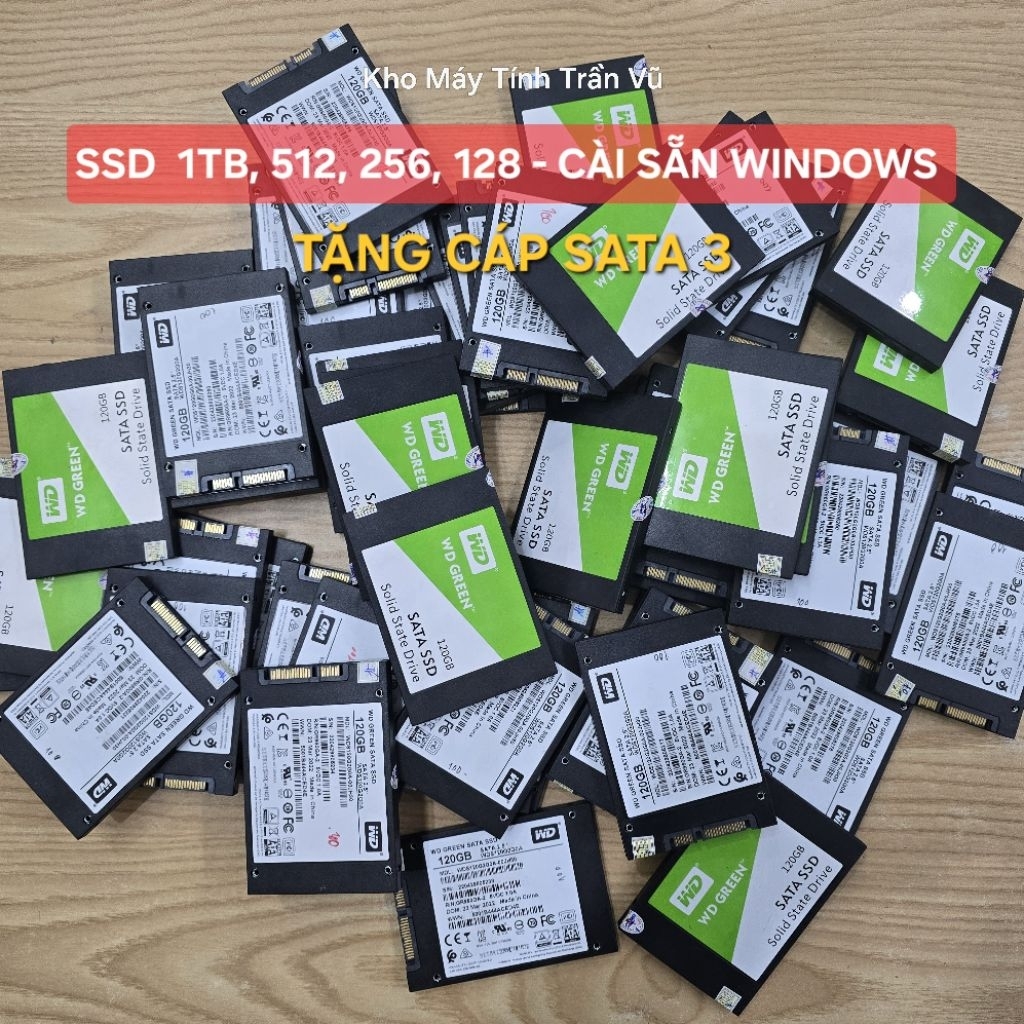 [GIẢM GIÁ] Ổ SSD 1Tb, 512G, 240G, 120G cài sẵn hệ điều hành Win tặng cáp Sata 6G chính hãng