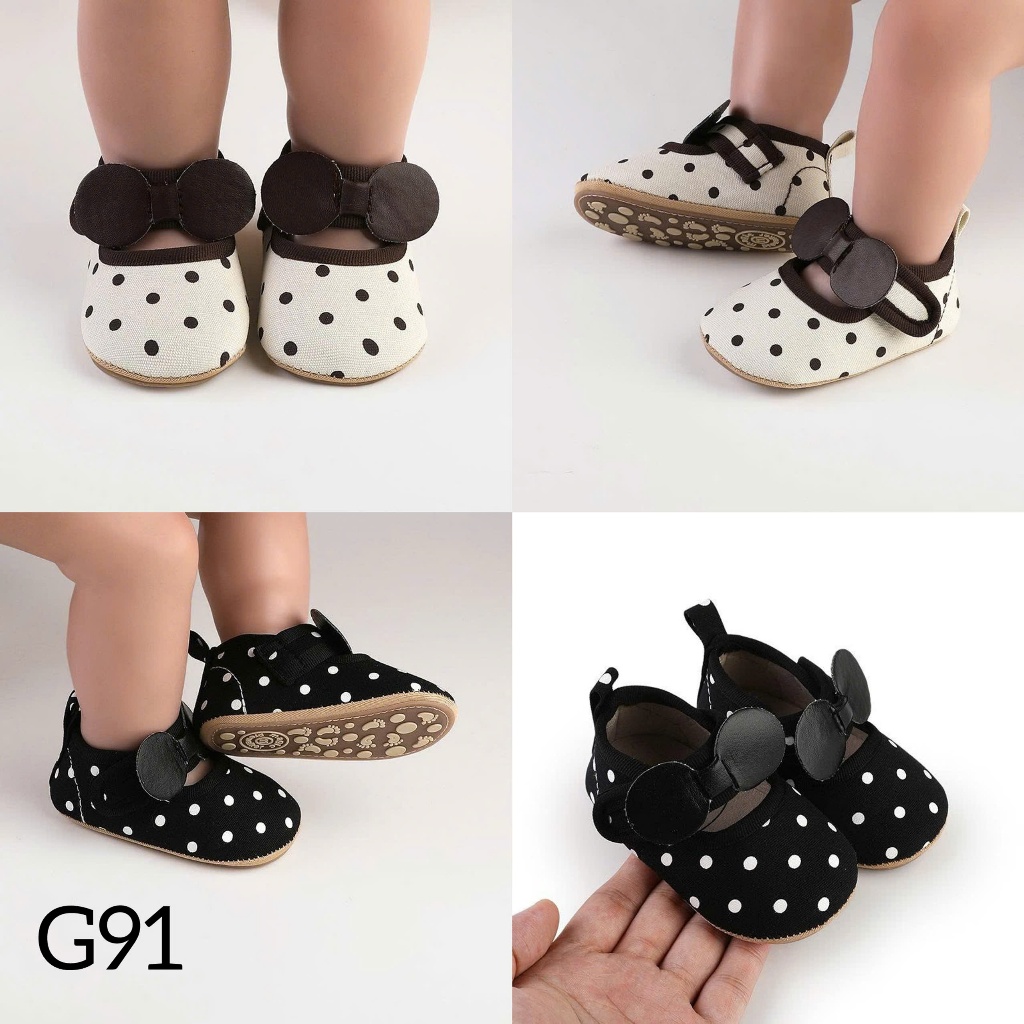 Giày bé gái, giày búp bê chấm bi G91
