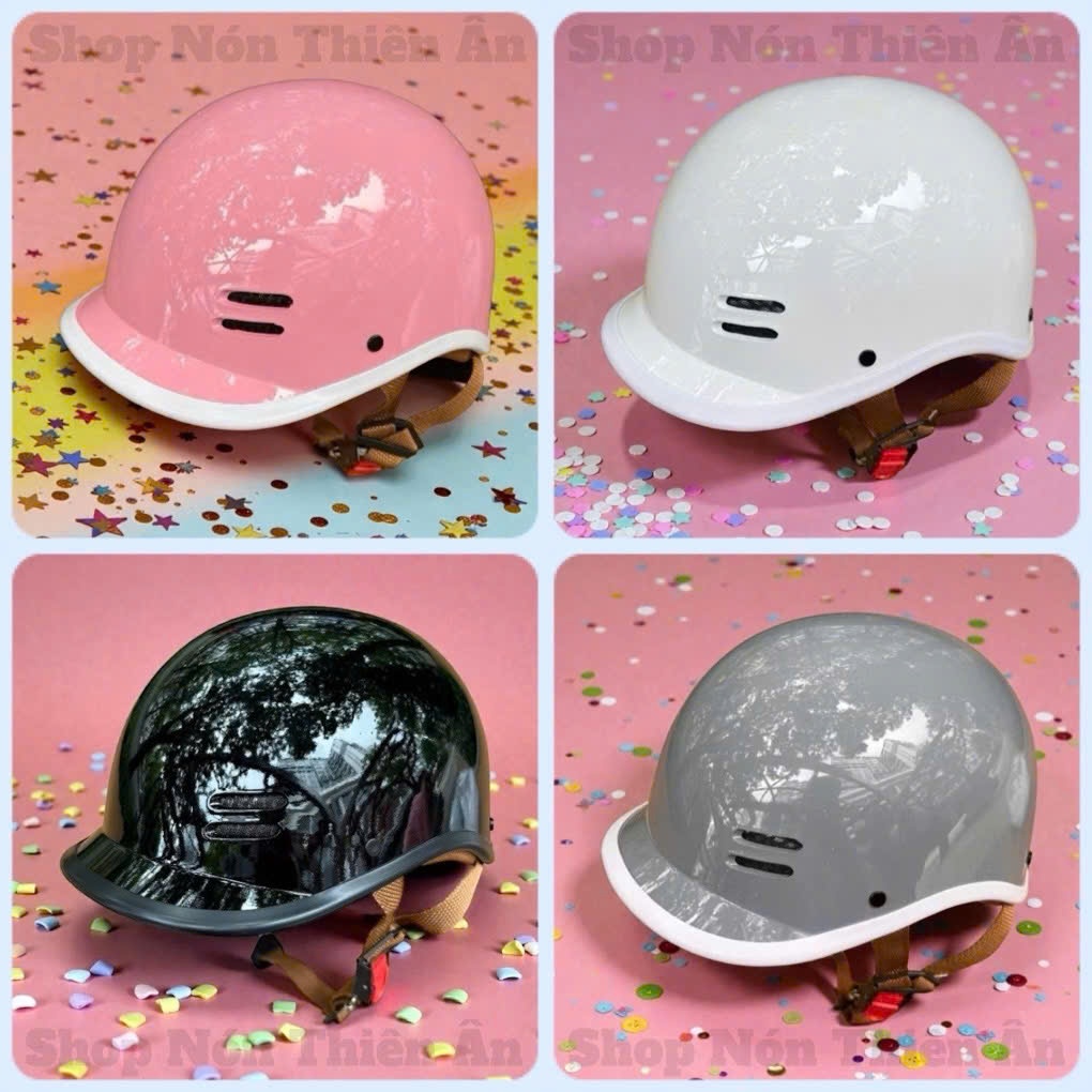 Nón Bảo Hiểm Kiểu Dáng Cá Heo Chính Hãng TITAN HELMET - Mũ Bảo Hiểm Nửa Đầu 1/2 - Nhiều Màu Sắc - Hợp Với Cả Nam Và Nữ