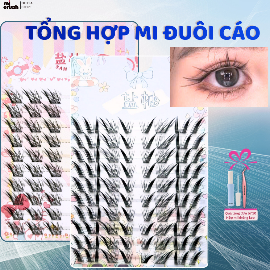 [BỘ ĐUÔI CÁO Mi Không Keo 10 Hàng] Đuôi Cáo Quyến Rũ , Đuôi Đát Kỷ , Mi Crush , Mi YanYou , Mi Cáo ,