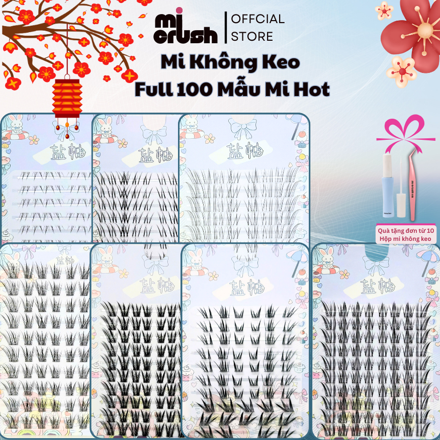 [Bộ Mi YanYou] Mi Không Keo Mi Crush , mi giả cụm tự nhiên , đa dạng mẫu mi phú hợp nhiều dáng mắt