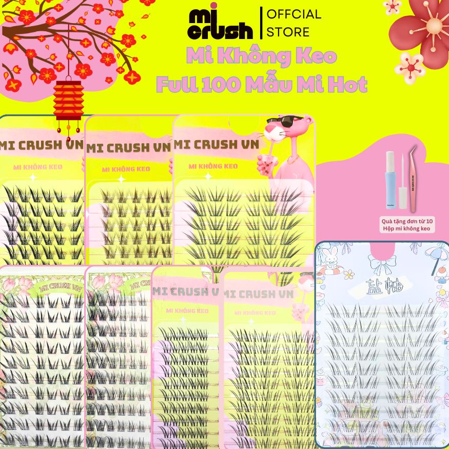 [Bộ Mi YanYou] [NEW]  Mi Không Keo Mi Crush , mi giả cụm tự nhiên , đa dạng mẫu mi phú hợp nhiều dán