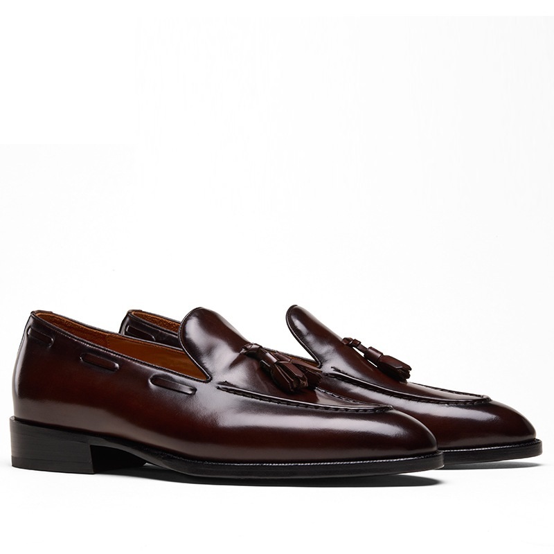 Giày tây nam Loafer Tassel dòng đế da cao cấp H525