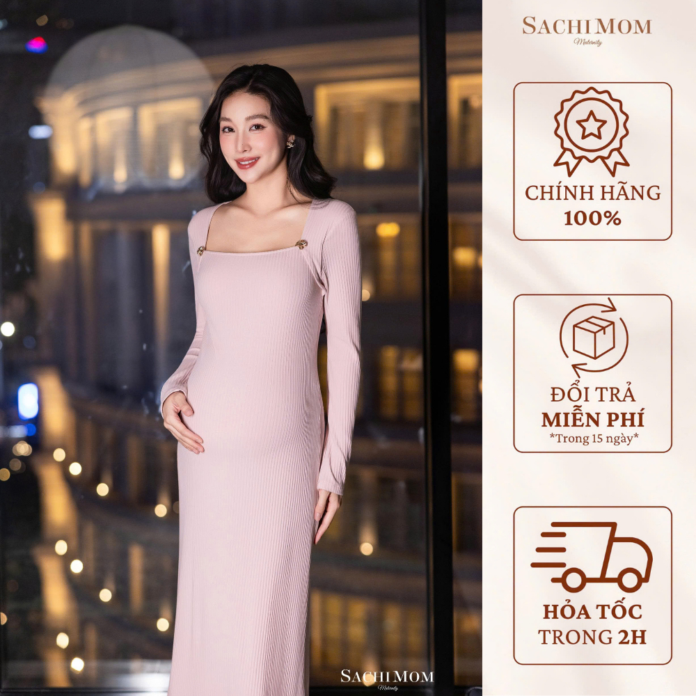 Đầm Bầu SACHIMOM - Váy Bầu Ôm Body IRENE DRESS