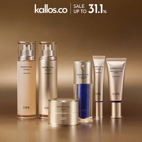 Bộ Dưỡng Da IOPE Super Vital Softener, Emulsion, Serum, Eye, Neck, Cream Rich, Radiant Stick, Glow O