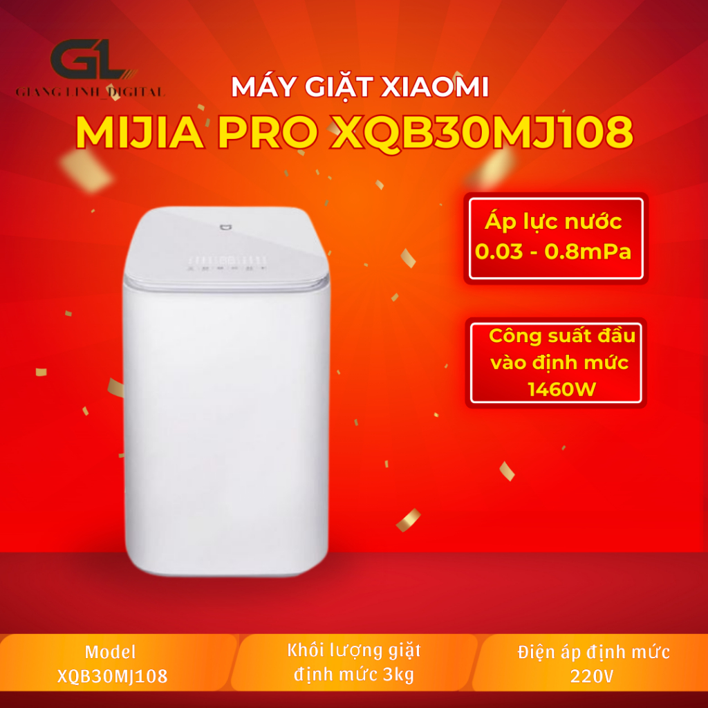 Máy giặt mini Xiaomi Mijia Pro XQB30MJ108 3kg – Giặt nhiệt nước nóng, diệt khuẩn
