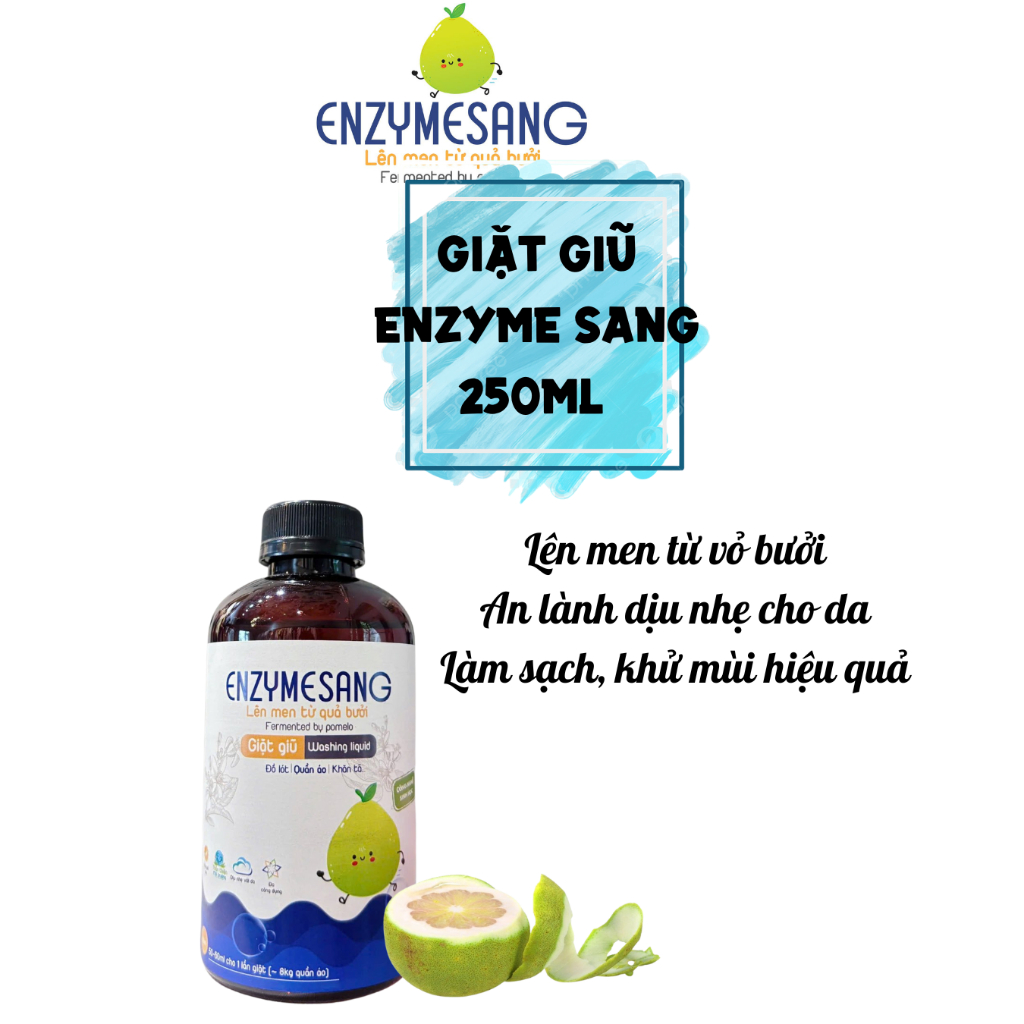 (Enzyme Sang) Nước Giặt Sinh Học Lên Men Từ Quả Bưởi - An toàn  Dịu nhẹ với da Chai 250ML Koshka Hom