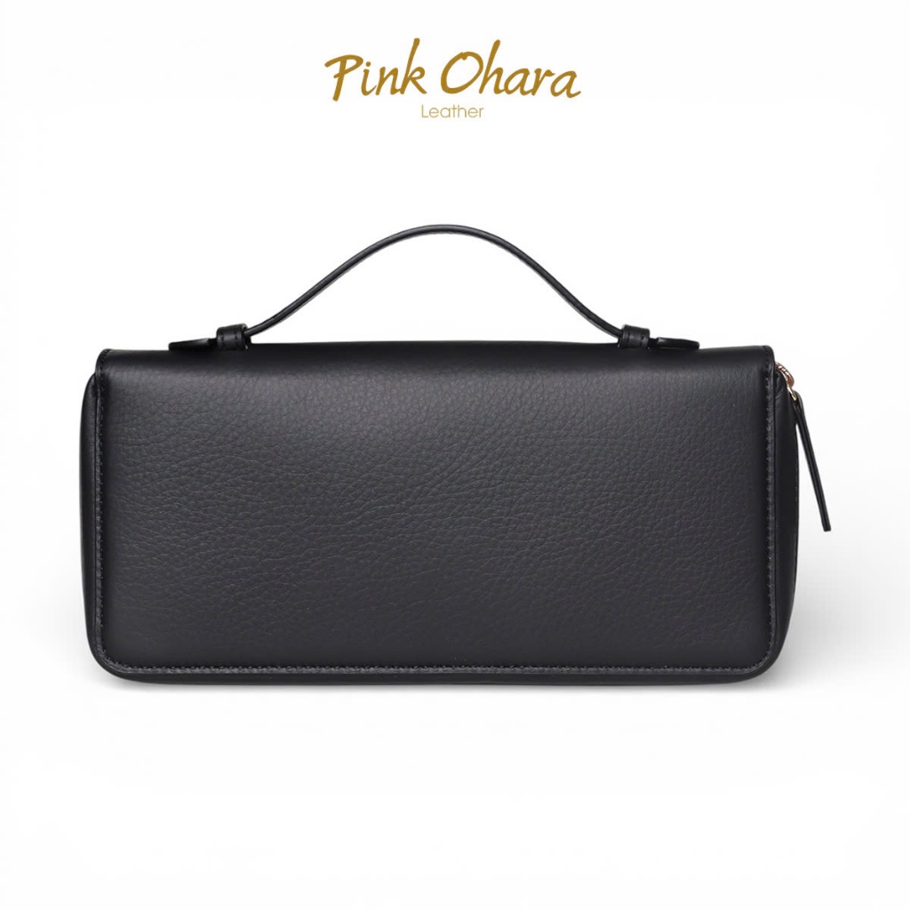 Clutch Cầm Tay Nam Nữ Da Bò Thật PINK OHARA