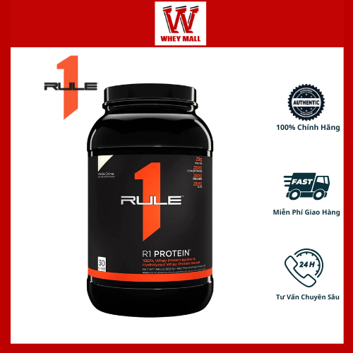 Whey Rule 1 2lbs (900gram) whey isolate & hydrolyzed Hỗ trợ tập luyện thể thao