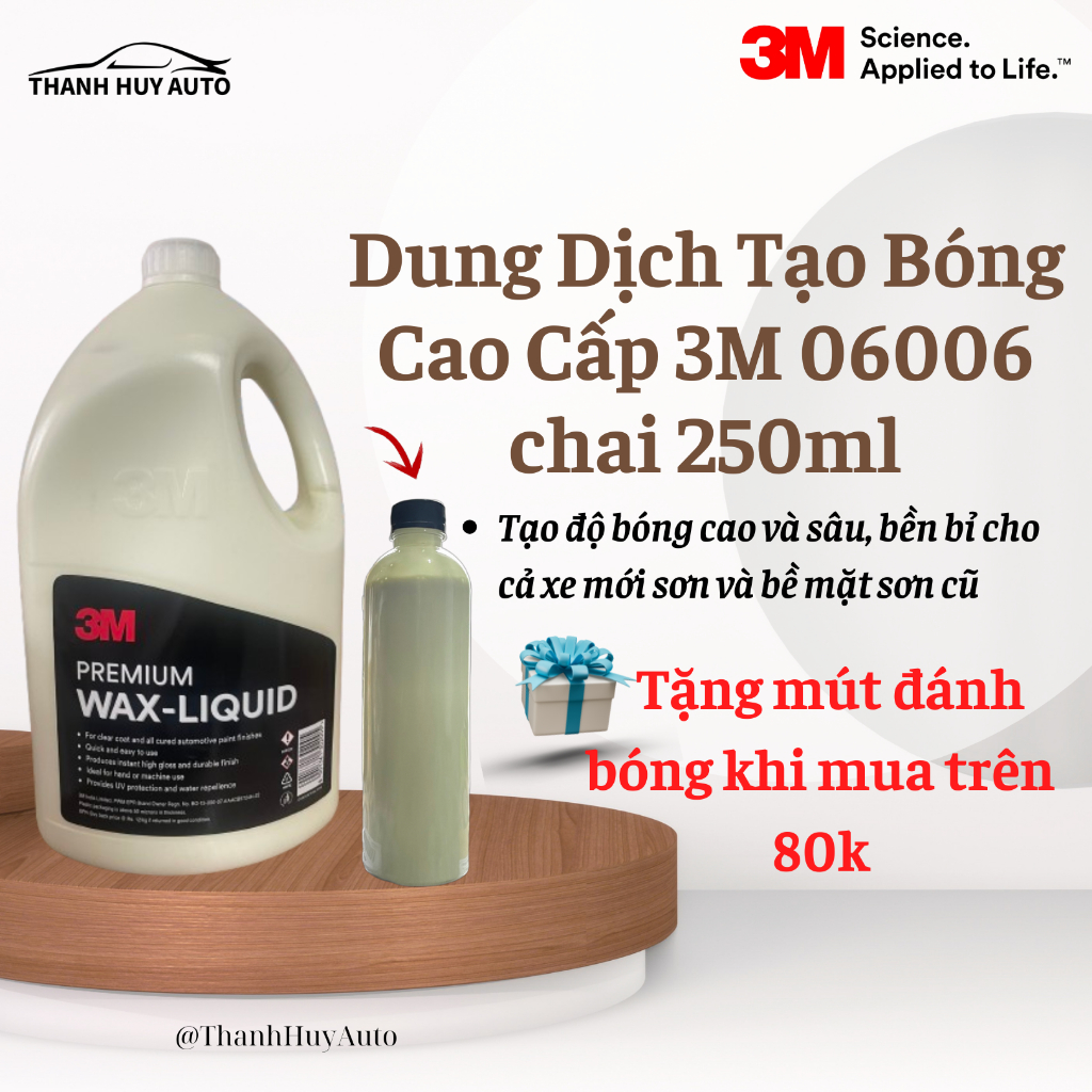 Xi đánh bóng hoàn thiện 3M 06006 – Tạo lớp phủ sáng mịn như gương, dùng cho mọi loại sơn đã khô