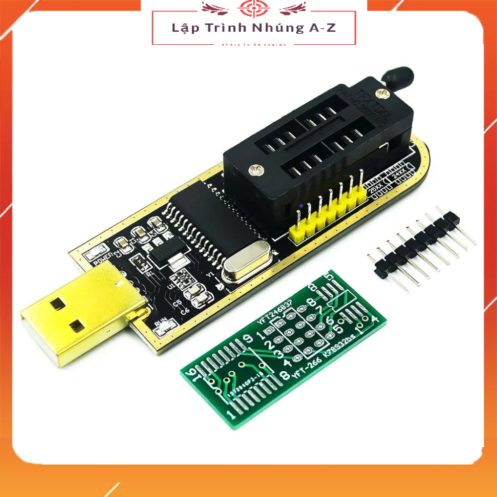 [Lập Trình Nhúng A-Z][G109] Bộ Nạp BIOS CH341A Mạch Nạp EEPROM SPI USB