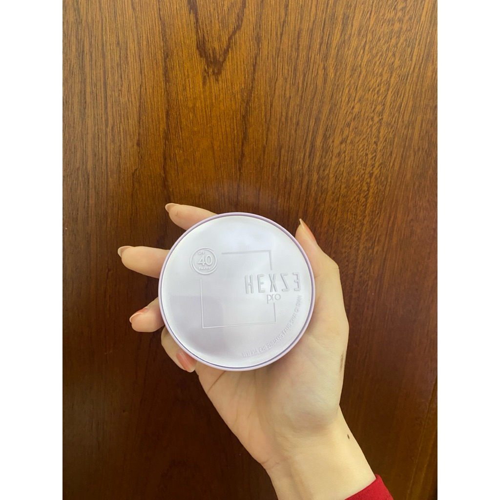 Cushion Hezxe tím TONE TRẮNG SÁNG kèm lõi refill