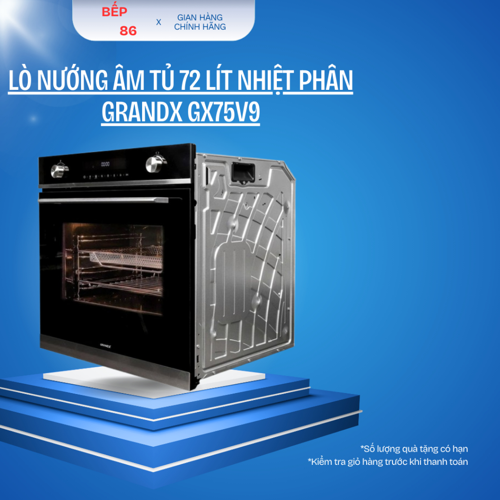 Lò nướng âm tủ 72 lít nhiệt phân GrandX GX75V9