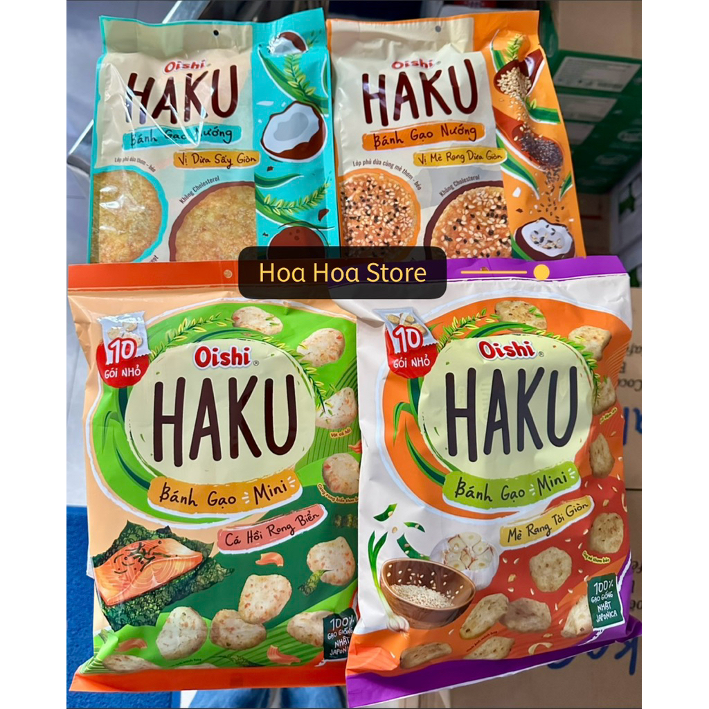 [DATE XA] HOT_Bánh Gạo Oishi HAKU 4 Vị