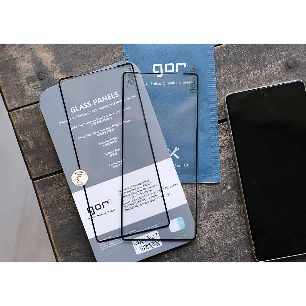 Cường lực GOR Google Pixel 7 Full màn viền đen siêu đẹp, Dán màn hình Pixel GOR cường lực chống vân 