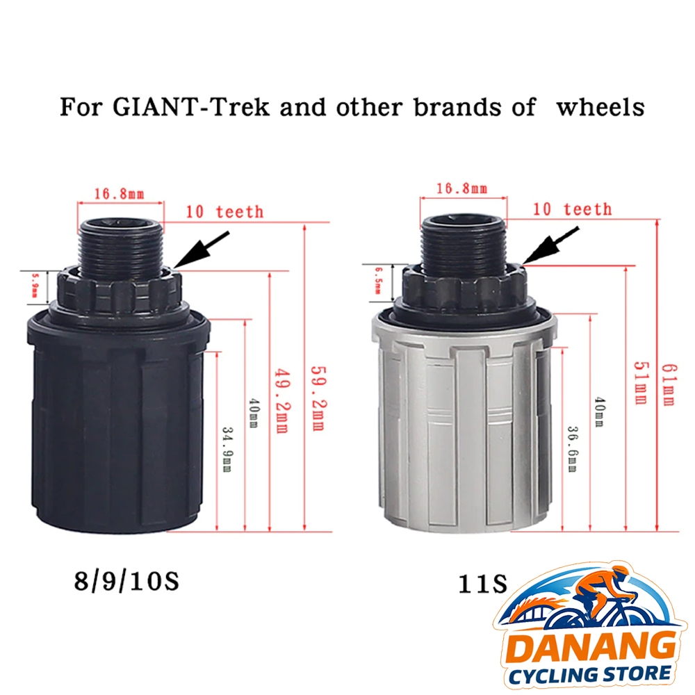 Cối Líp Thả Xe Đạp 8–10 / 8–11 Tốc Độ – Tương Thích GIANT, TREK & Một Số Loại Khác